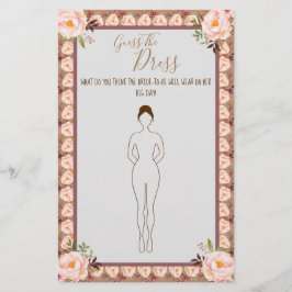 Adivinha o cartão do jogo do Chá de panela de vest