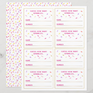 Adivinha o conjunto de placas do Sprinkles Game Pa