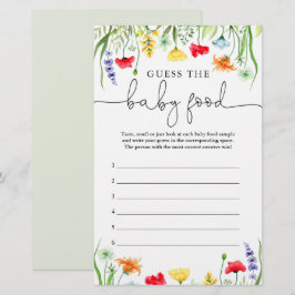 Adivinha o jogo de comida colorida de flores silve