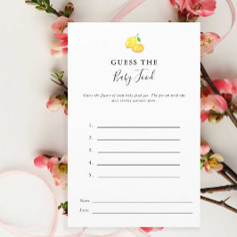 Adivinha o jogo do Chá de fraldas de limão da Comi