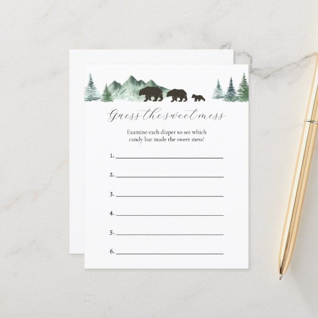 Adivinha o jogo do Chá de fraldas do Doce Mess (Frente/Verso In Situ)