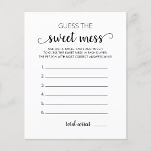 Adivinha o jogo do Chá de fraldas do Doce Mess