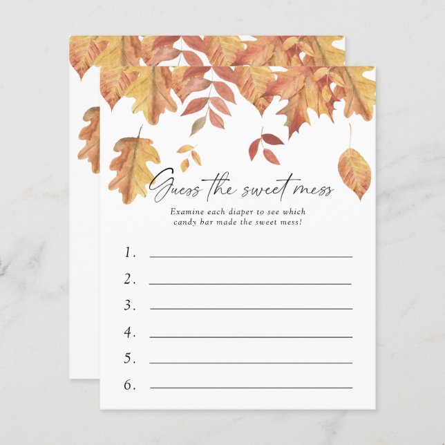 Adivinha o jogo do Chá de fraldas do Doce Mess - S (Frente/Verso)