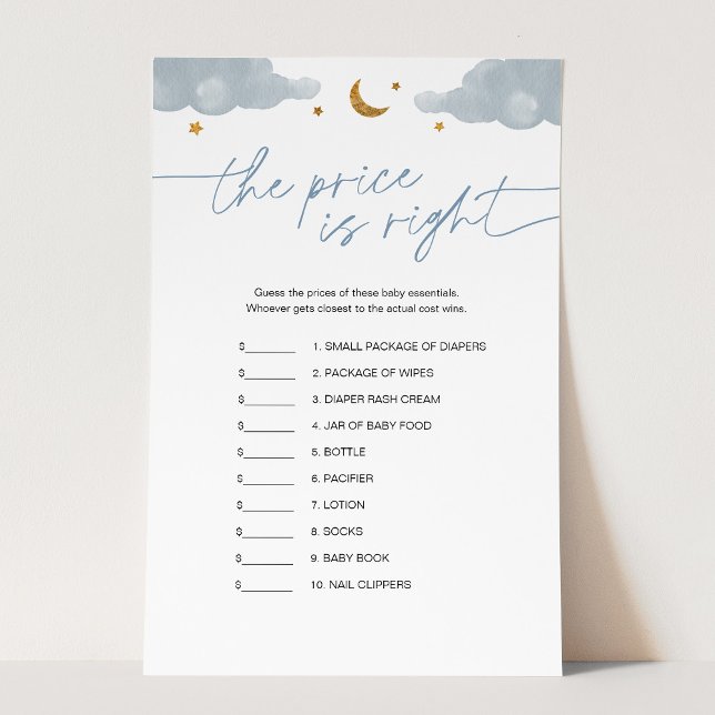 Adivinha o jogo do Chá de fraldas Price Twinkle St (Criador carregado)