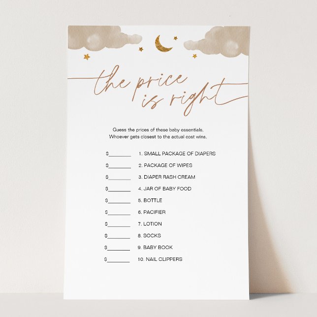 Adivinha o jogo do Chá de fraldas Price Twinkle St (Criador carregado)