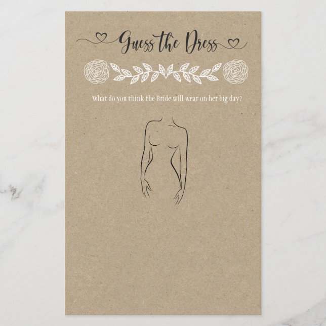 Adivinha O Jogo Do Chá de panela De Vestido (Frente)