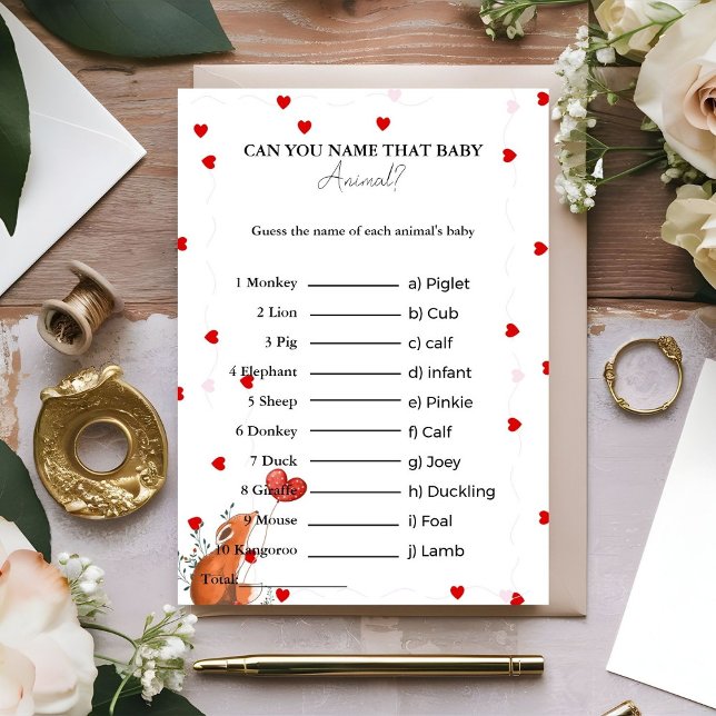 Adivinha o nome do cartão de chá de fraldas para b (Criador carregado)