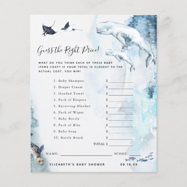 Adivinha O Preço | Jogo Chá de fraldas (Frente)