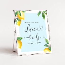 Adivinha quantas cabeças de limão estão na poster