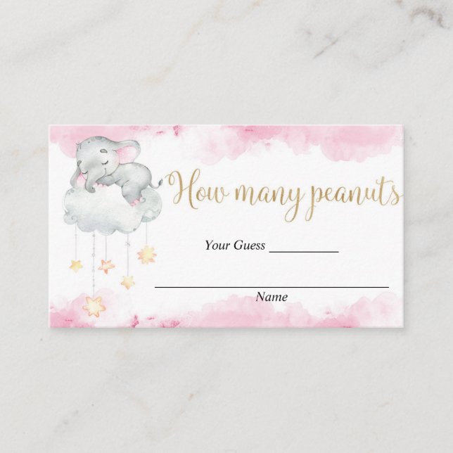 Adivinha quantos cartões de amendoim inserem o chá (Frente)