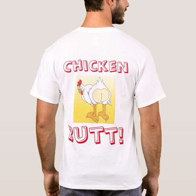 Adivinha que camisa de bumbum de frango (Verso)