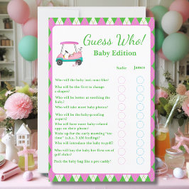 Adivinha Quem? Carrinho de Golfe da Mãe e Chá de f