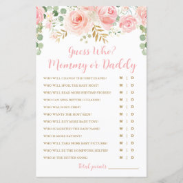 Adivinha Quem? Cartão de jogo para mamãe ou Pai, C