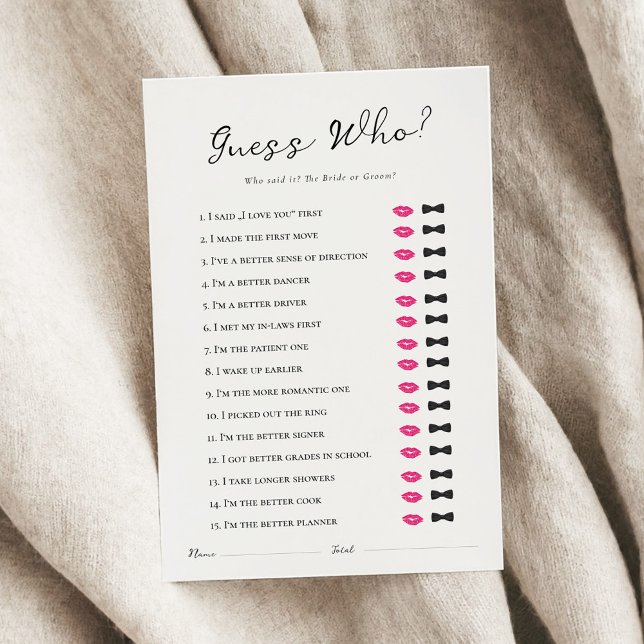 Adivinha Quem Disse Jogo Chá de panela (Criador carregado)