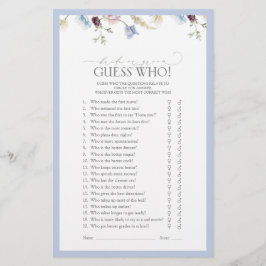 Adivinha Quem Dusty Blue Wildflower Game