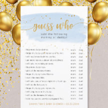 Adivinha quem é a aquarela azul + jogo de chá de f