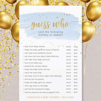 Adivinha quem é a aquarela azul + jogo de chá de f