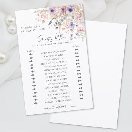 Adivinha Quem É O Chá de panela De Flor Selvagem