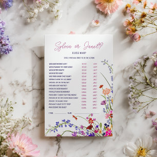Adivinha quem é o jogo de chá de panela floral de