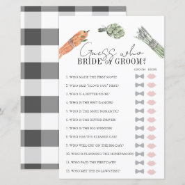 Adivinha Quem É O Jogo Do Chá de panela De Mercado