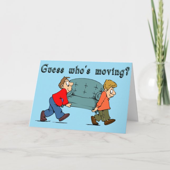 Adivinha quem está movendo cartões personalizados (Frente)