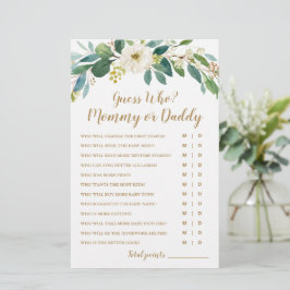 Adivinha Quem? Jogo de Chá de fraldas ou Pai