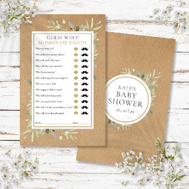 Adivinha Quem Mamãe Jogo Russo De Chás de fraldas