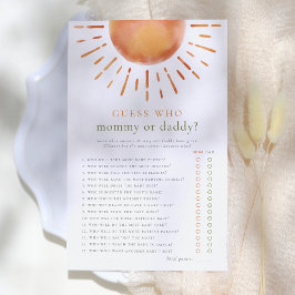 Adivinha quem Mamãe ou Pai Chá de fraldas