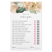 Adivinha Tropical Quem Noiva ou Jogo de Chá