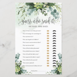 Adivinhação suculenta e verde moderna que disse jo