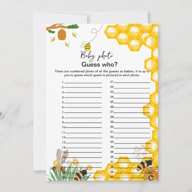 Adivinhamento de chás de fraldas de abelhas (Frente)