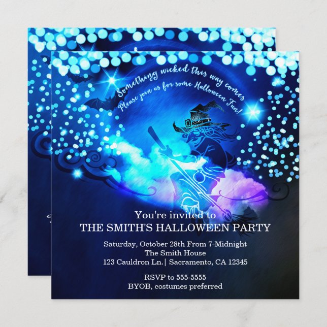 Adivinhando o convite do Festa de Halloween da Bru (Frente/Verso)