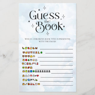 Adivinhe o Livro Emoji Céu Enviado Jogo para Chá d