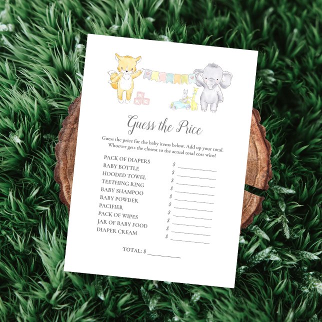 Adivinhe O Preço Certo Do Cartão De Jogo Do Bebê (Criador carregado)