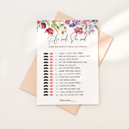 Adivinhe Quem Disse Isso Cartão De Jogo De Chá de 