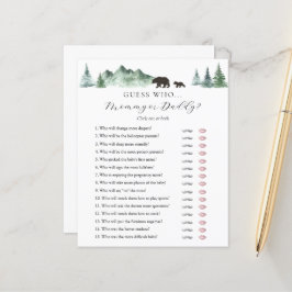 Adivinhe quem Mamãe ou cartão de Chá de fraldas do