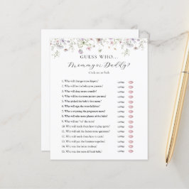 Adivinhe quem Mamãe ou cartão de Chá de fraldas do