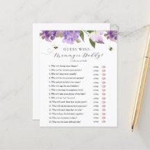 Adivinhe quem Mamãe ou cartão de Chá de fraldas do