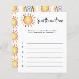 Adivinhem a doce bagunça - jogo de chá de fraldas