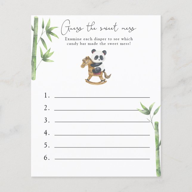 Adivinhem a Doce Mess - Jogo do Chá de fraldas (Frente)