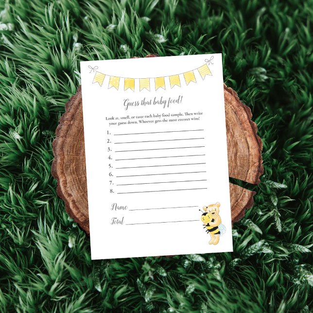 Adivinhem Aquele Cartão De Urso De Comida De Bebê (Criador carregado)