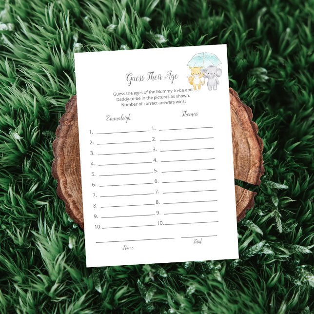 Adivinhem O Cartão De Jogo De Bebê De Idade (Criador carregado)