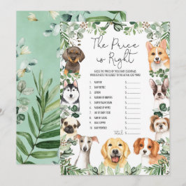 Adivinhem o cartão de jogo do Chá de fraldas Puppy