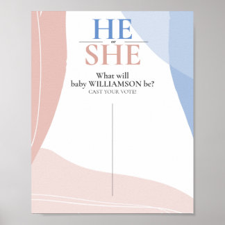 Adivinhem Poster de Voto De Gênero. Festa de Revol