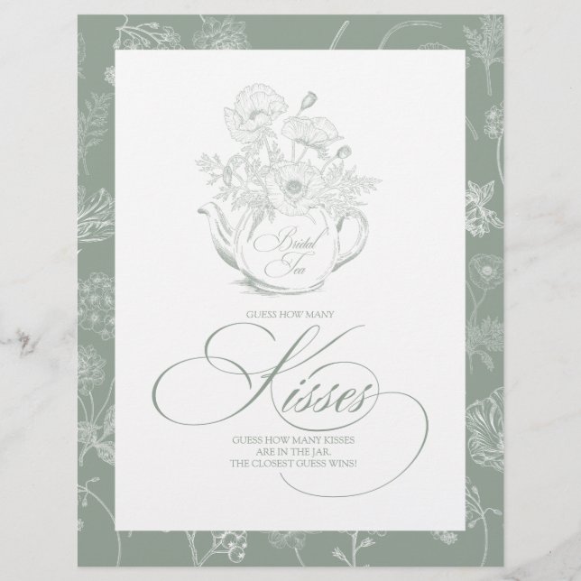 Adivinhem quantos beijos o jogo do Chá de panela (Frente)