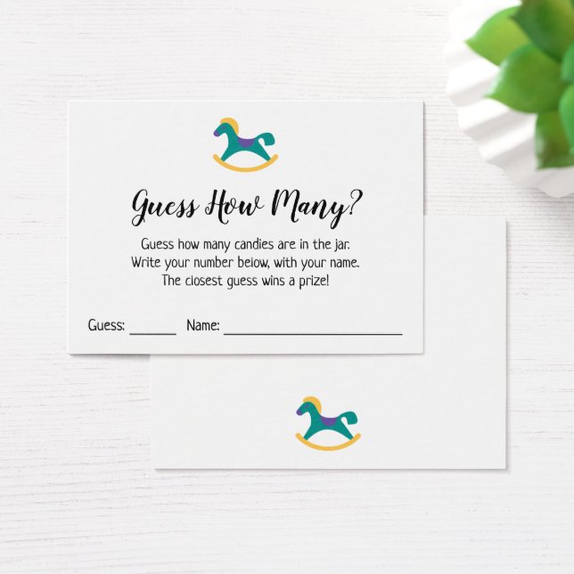 Adivinhem Quantos? Branco com Cartão de Jogo de Ca (Mesa)