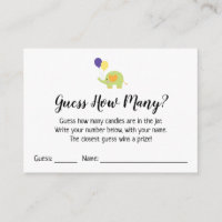 Adivinhem Quantos? Branco com Cartão de Jogo de El