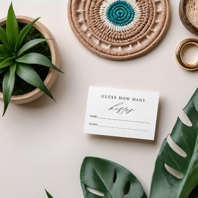 Adivinhem Quantos Kisses Cartão De Jogo De Chá de  (Criador carregado)