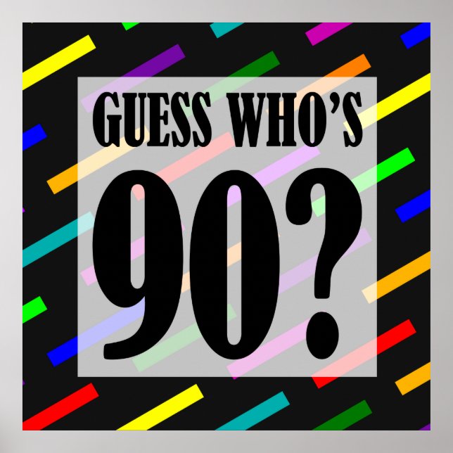 Adivinhem quem é a Poster de 90 Festa de aniversár (Frente)