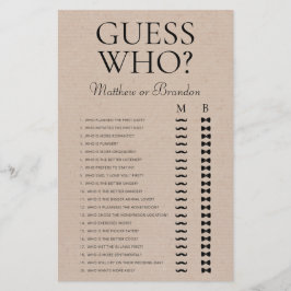 Adivinhem quem jogo de Chá LGBTQ